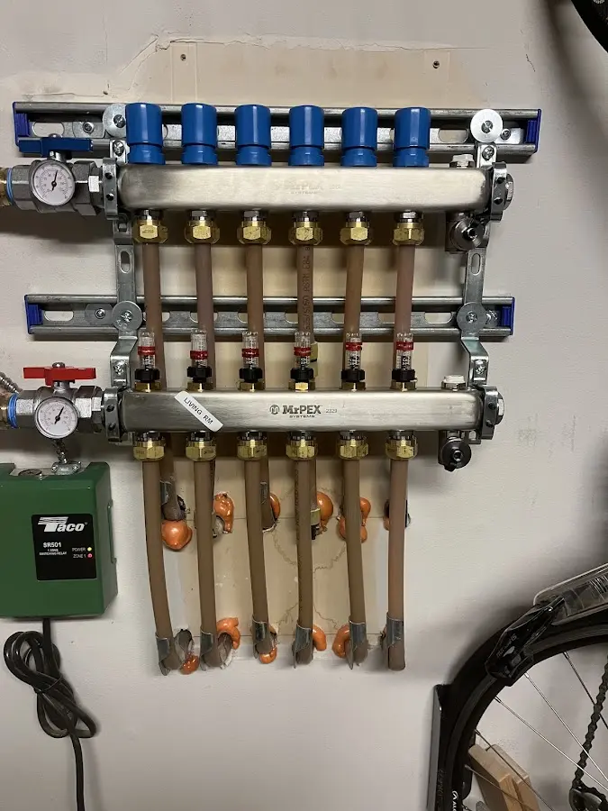 Plumber performing Gas Leak Detection at a residential property in Huron